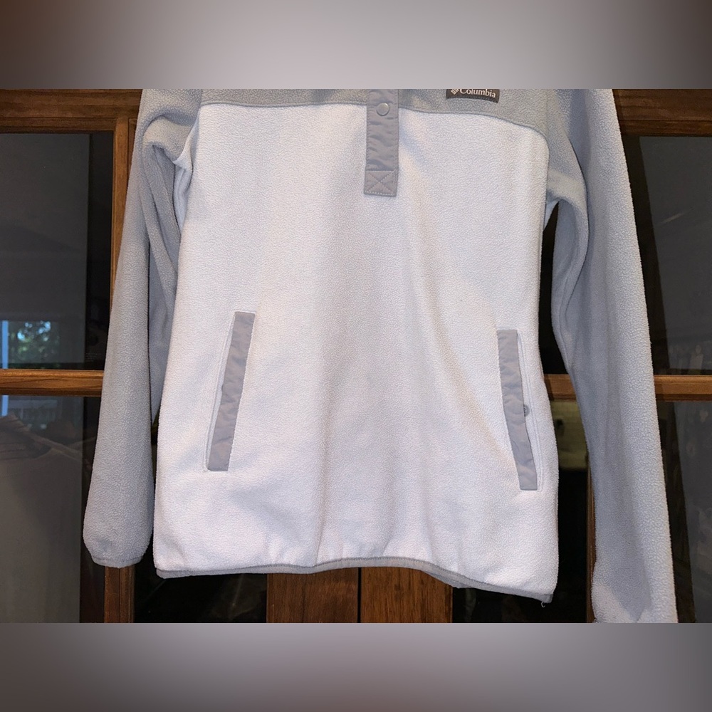 EUC Columbia Size‎ Medium Women's Two-Tone Gray Fleece Pullover - Picture 6 of 10